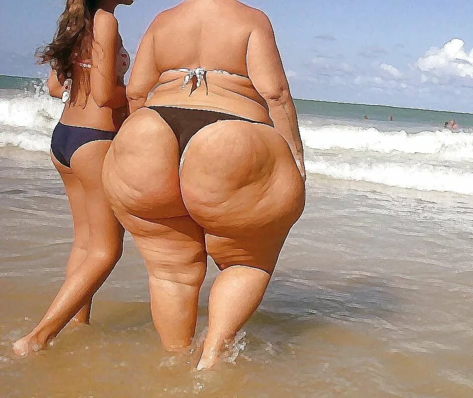 Толстые Жопы На Пляже Порно