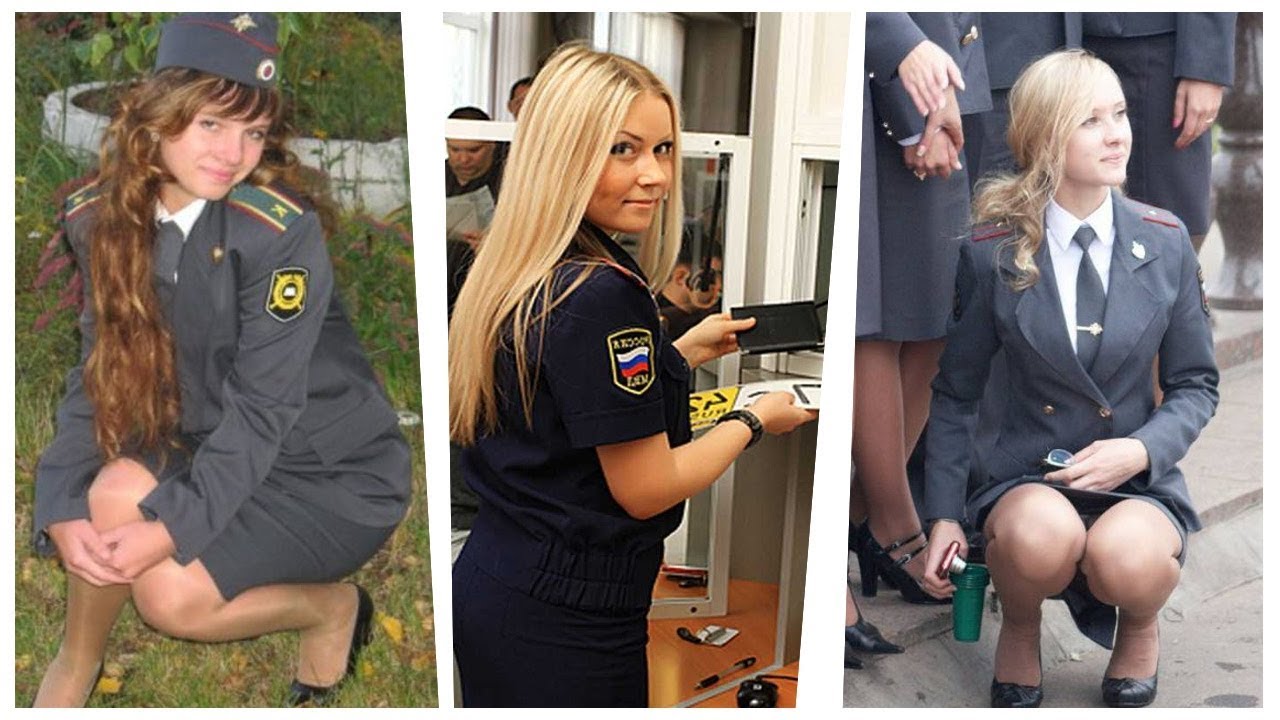 Полицейский женский патруль из двух блондинок ебется с парнем 